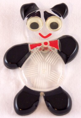 BP37 lucite googly eyed panda pin